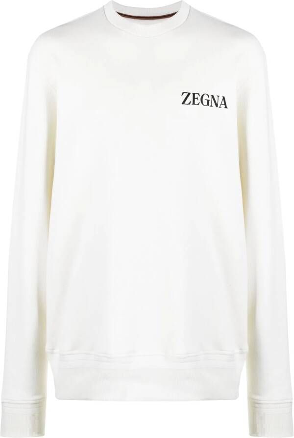 Zegna Sweater met logoprint Wit
