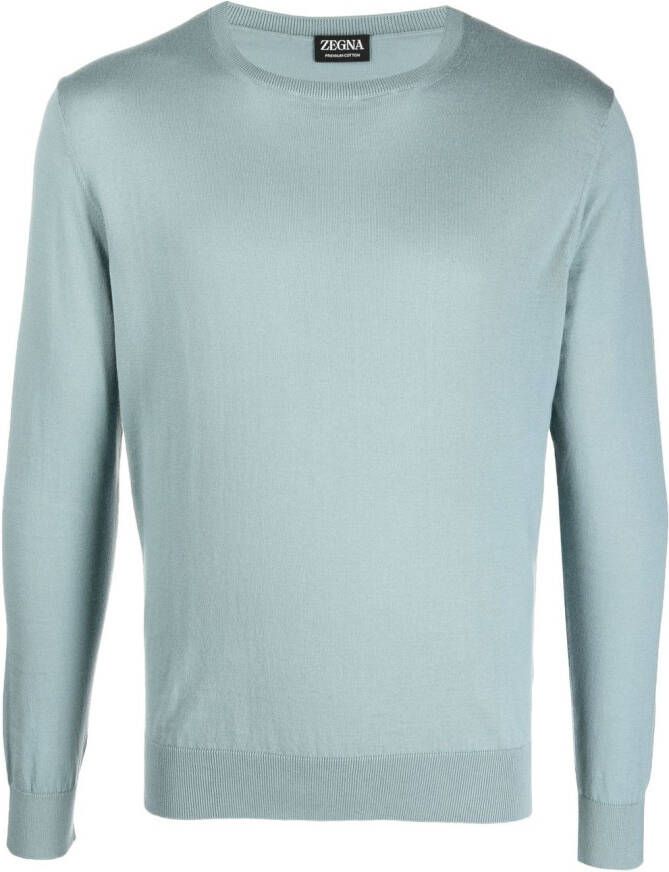 Zegna Sweater met ronde hals Blauw