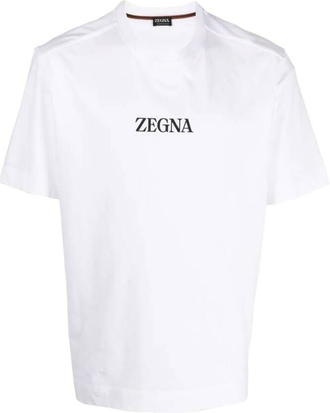 Zegna T-shirt met logoprint Wit