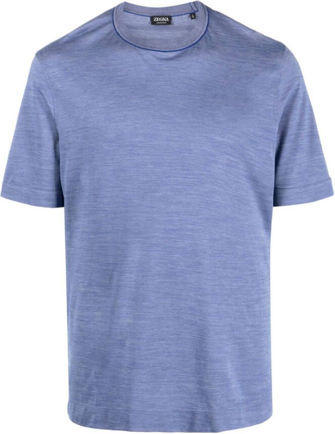 Zegna T-shirt met ronde hals Blauw