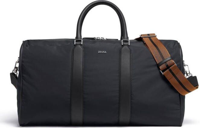 Zegna Reistas met leren afwerking Zwart