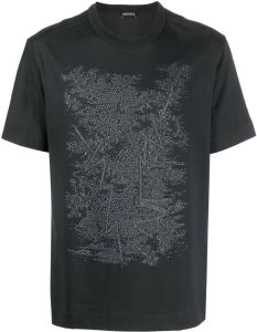 Zegna T-shirt met grafische print Zwart