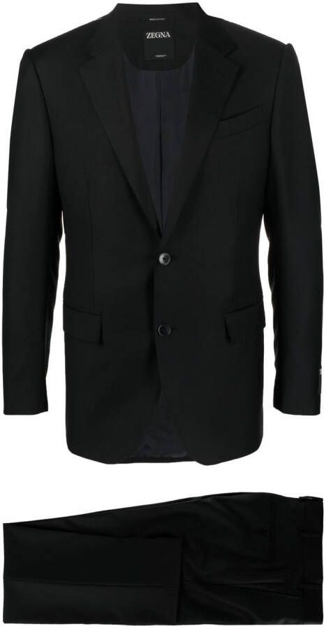 Zegna Wollen pak Zwart
