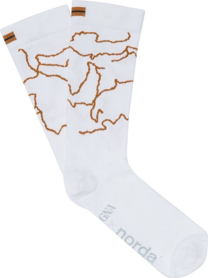 Zegna x Norda halfhoge sokken Wit