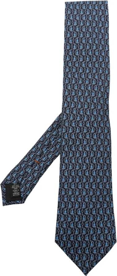 Zegna Zijden stropdas Blauw