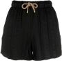 Zeus+Dione Shorts met jacquard Zwart - Thumbnail 1