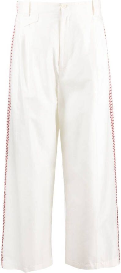 Zeus+Dione Broek met wijde pijpen Wit