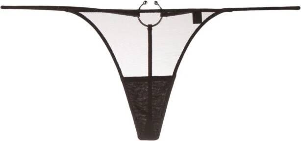 Zhilyova Doorzichtige string Bruin