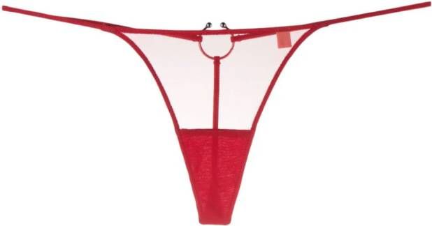 Zhilyova Doorzichtige string Rood