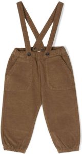 Zhoe & Tobiah cross-strap dungaree trousers Bruin