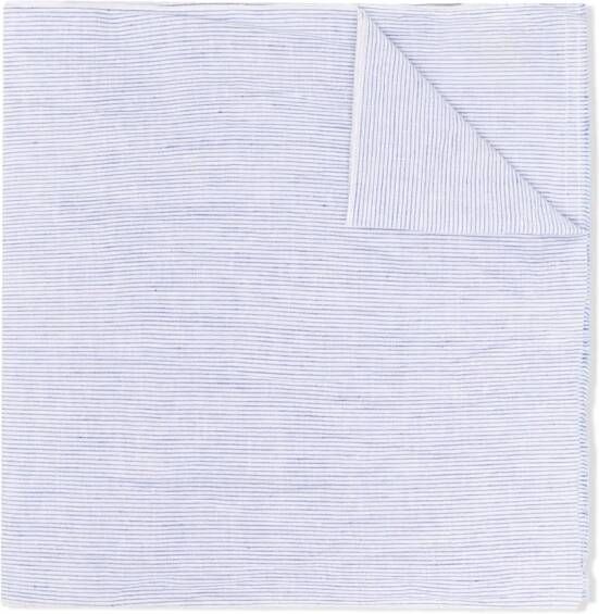 Zhoe & Tobiah Strandlaken met krijtstreep kinderen katoen Eén Blauw