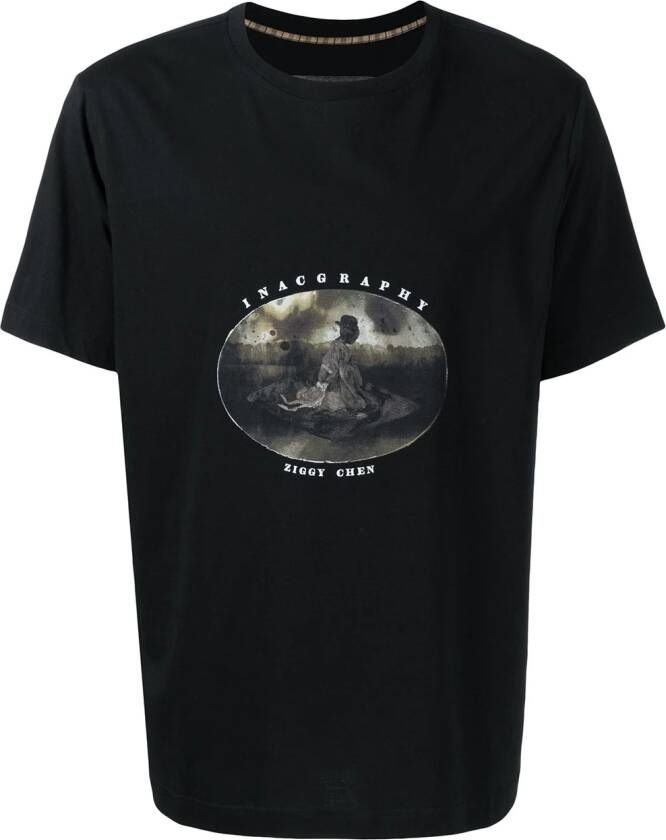 Ziggy Chen T-shirt met print Zwart