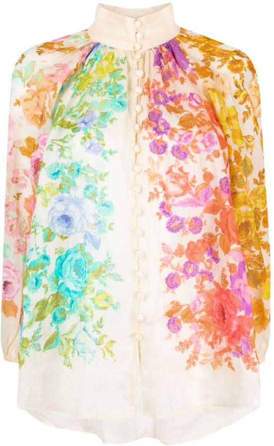 ZIMMERMANN Blouse met bloemenprint Beige