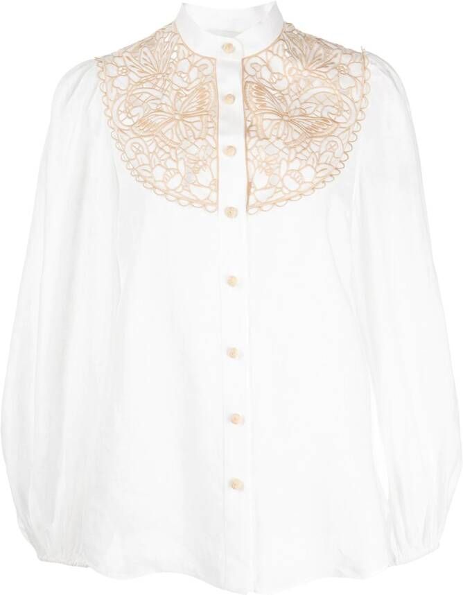 ZIMMERMANN Blouse met borduurwerk Wit