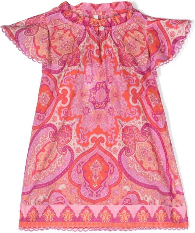 ZIMMER N Jurk met paisley-print Roze