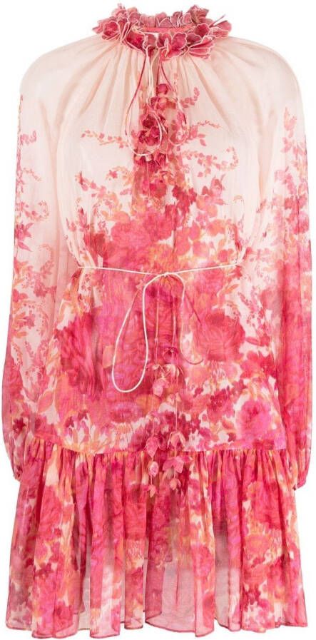 ZIMMERMANN Mini-jurk Roze