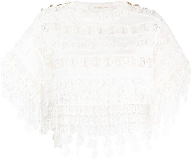 ZIMMERMANN Cropped top Wit