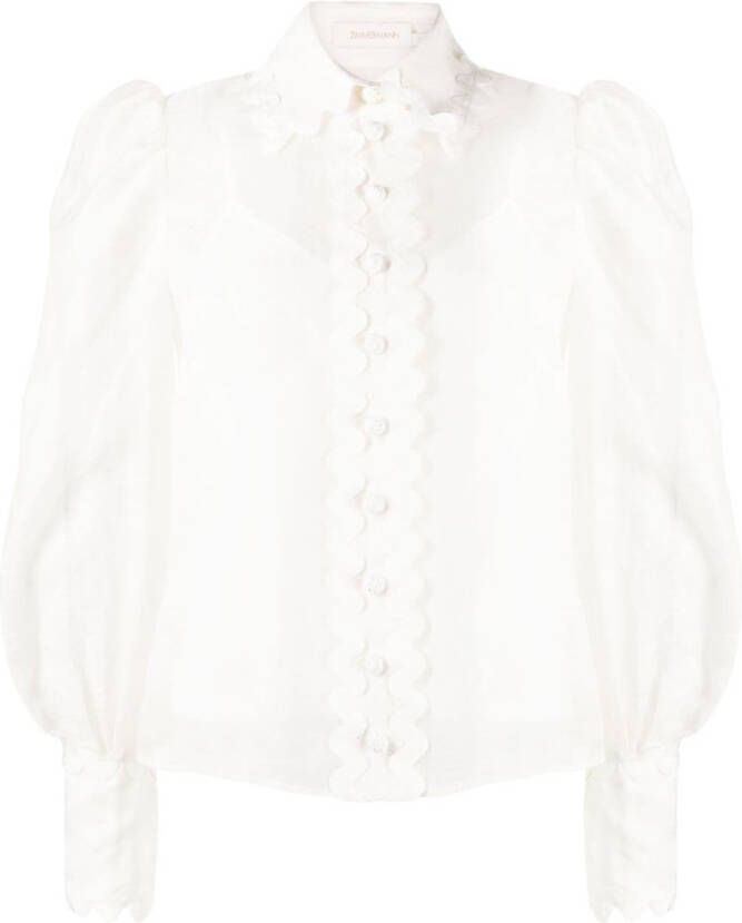 ZIMMERMANN Overhemd met print Wit