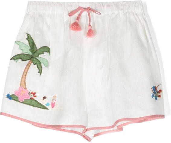 ZIMMER N Kids Shorts met applicatie Wit