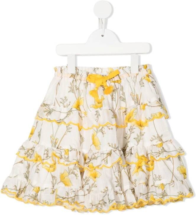 ZIMMER N Kids Rok met bloe print Geel
