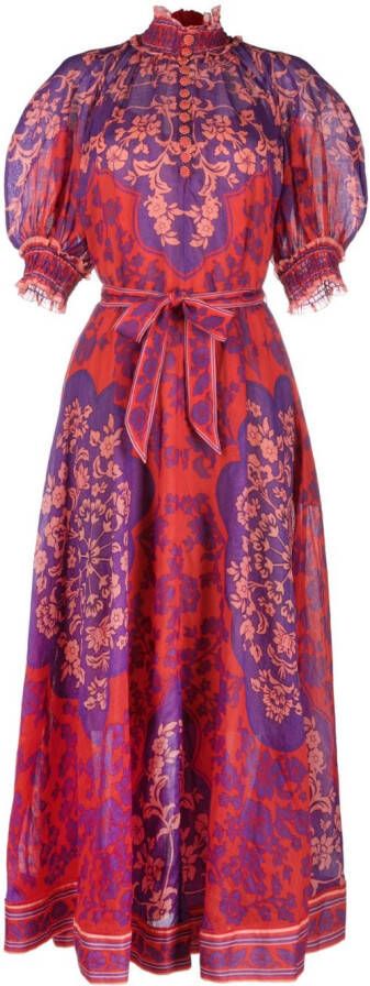 ZIMMERMANN Maxi-jurk met print Paars