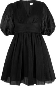 ZIMMERMANN Midi-jurk met plissé detail Zwart