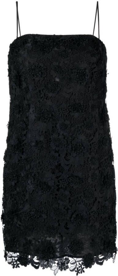 ZIMMERMANN Mini-jurk met bloemenkant Zwart