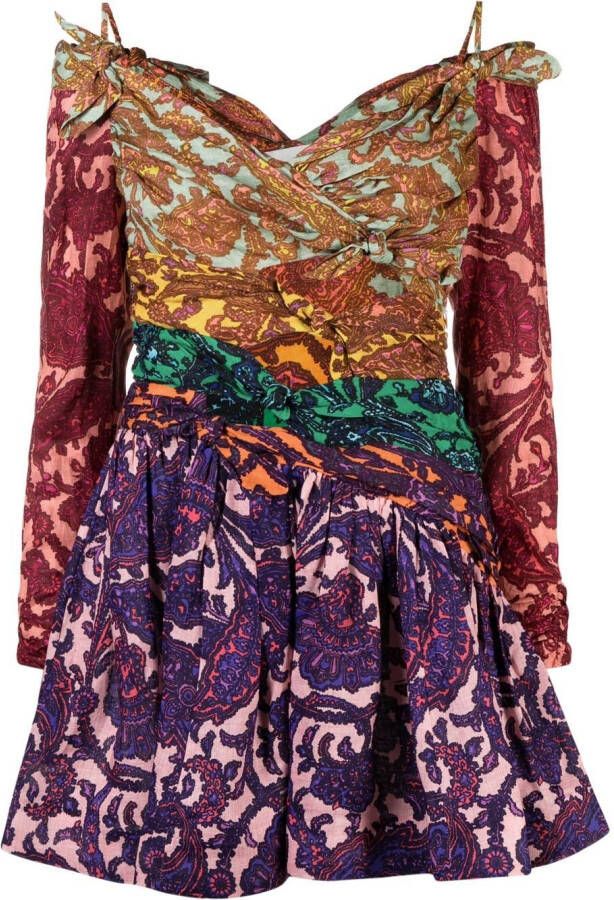ZIMMERMANN Mini-jurk met paisley-print Roze