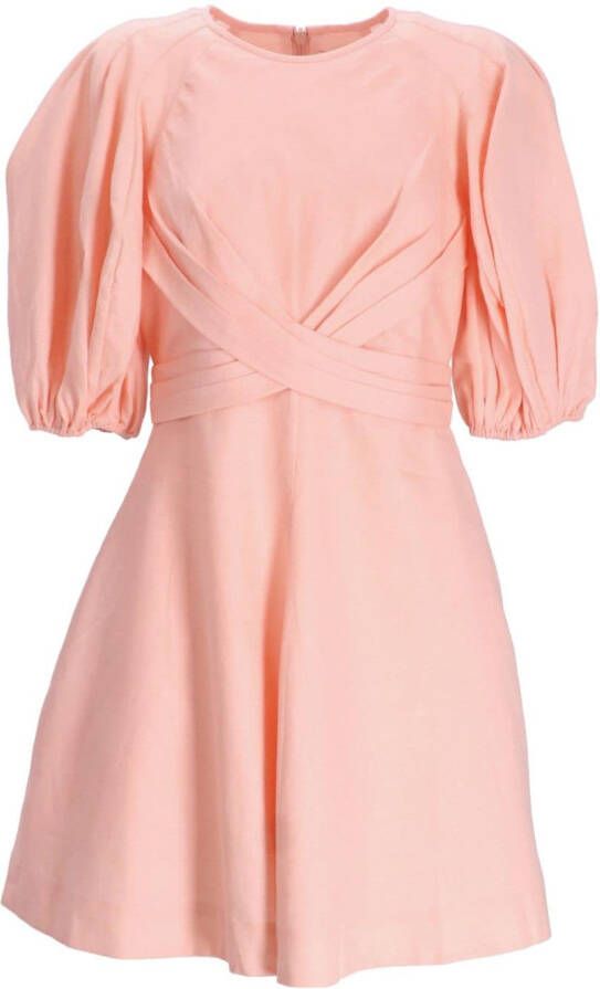 ZIMMERMANN Mini-jurk met pofmouwen Roze