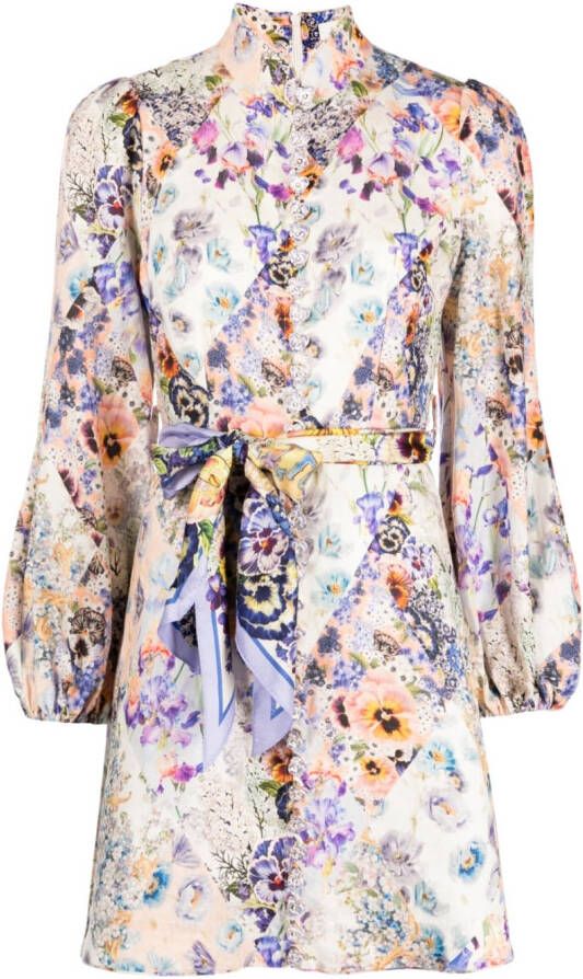 ZIMMERMANN Jurk met bloemenprint Wit