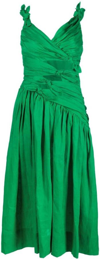 ZIMMERMANN Geplooide jurk Groen