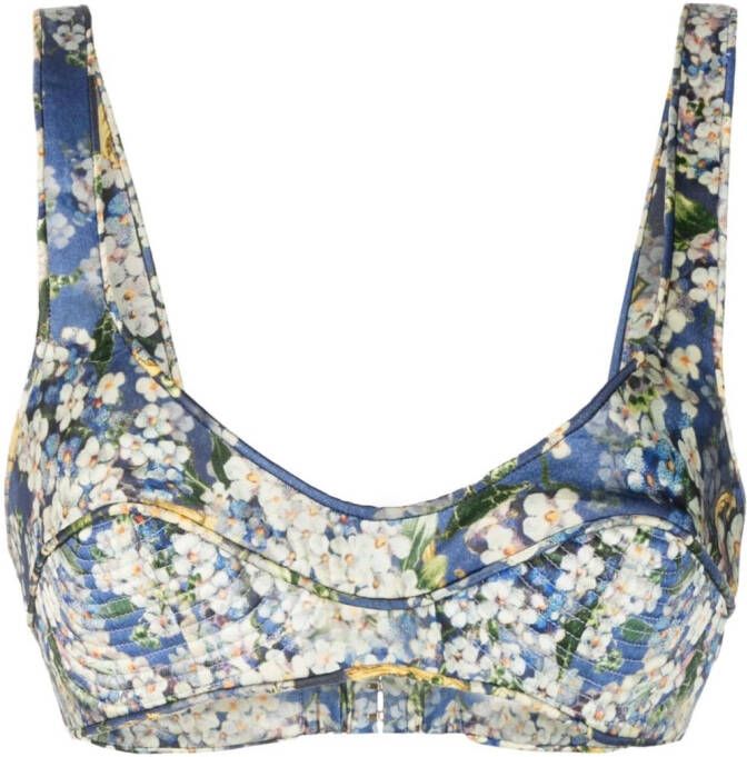ZIMMERMANN Zijden bralette Blauw