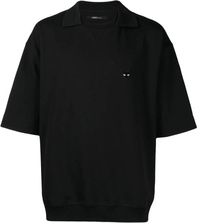 ZZERO BY SONGZIO T-shirt met patch Zwart