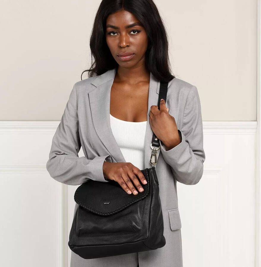 Abro Hobo bags Beutel Merle Flap in zwart