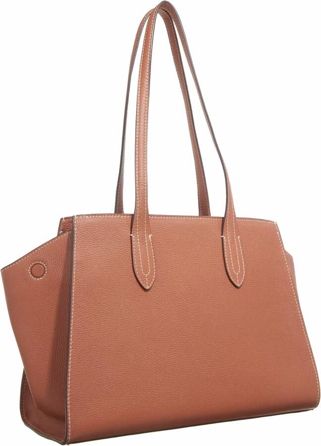 Aigner Elegante Leren Shopper Tas Brown