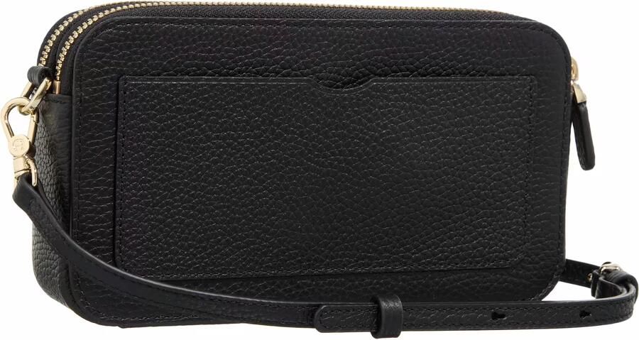 Aigner Compacte leren schoudertas met kaartsleuven Black Dames