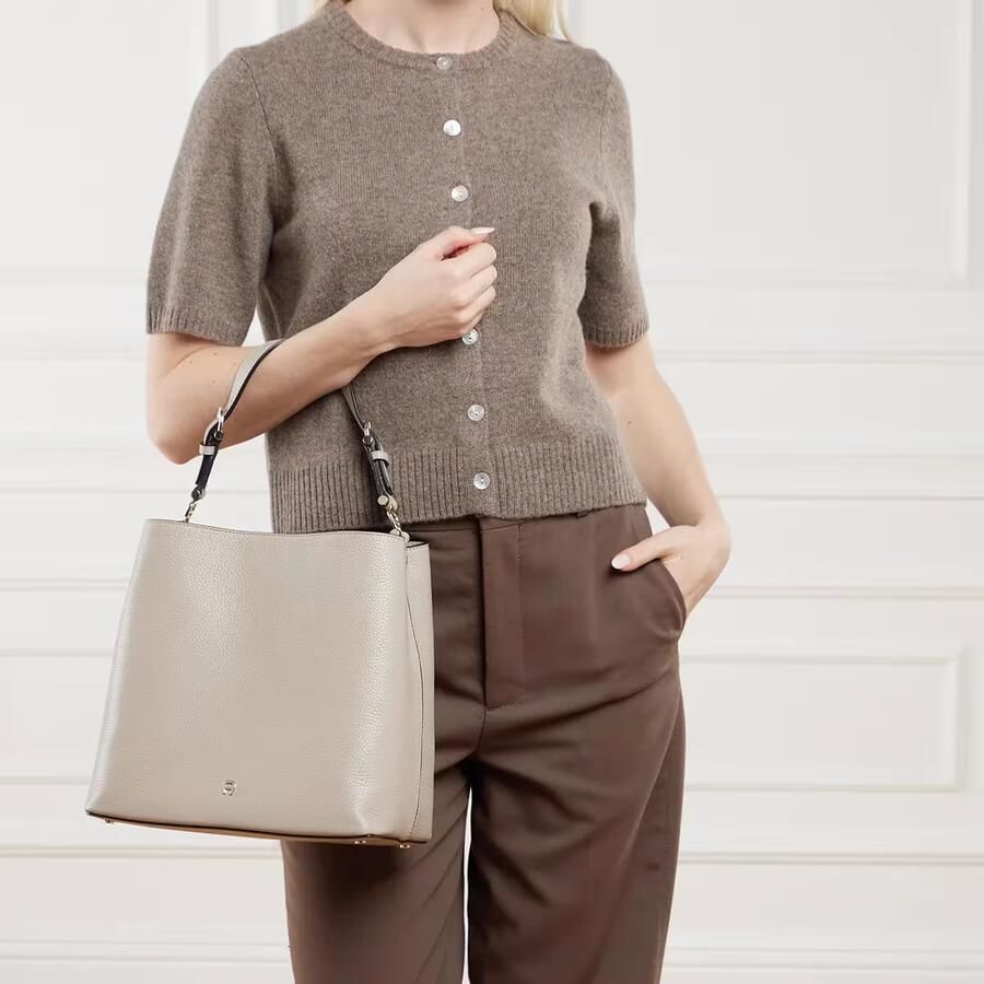 Aigner Uitbreidbare Handvat Emmer Tas Beige Dames - Foto 2