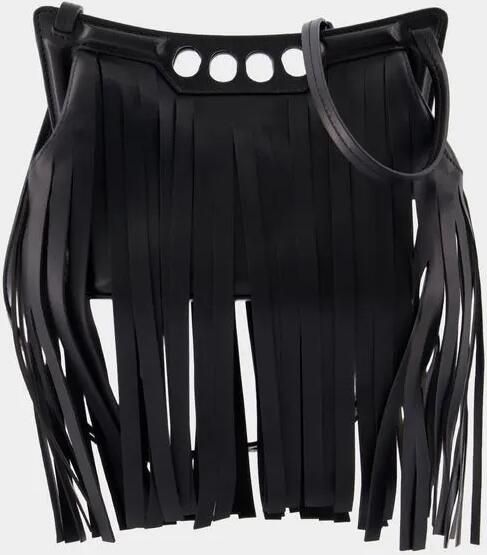 Alexander mcqueen Hobo bags The Mini Peak Crossbody Leather Black in zwart