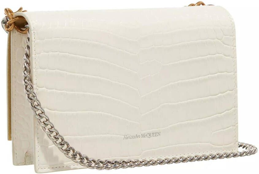 Alexander mcqueen Crossbody bags Small Skull Bag Leather in crème