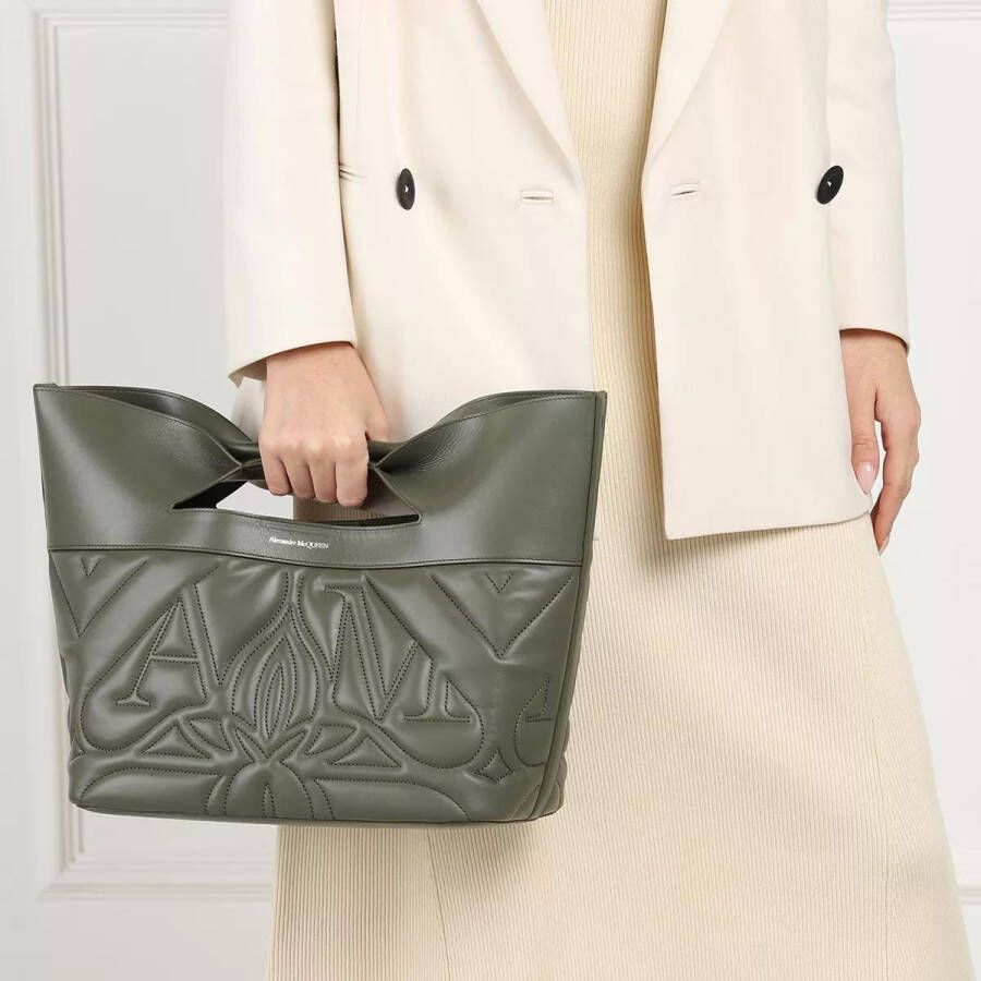 Alexander mcqueen Totes The Bow Small Handle Bag Leather in groen