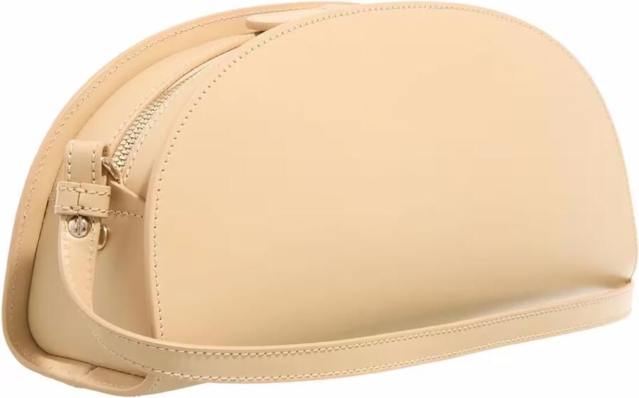A.p.c. Beige Leren Schoudertas met Gouden Logo Beige Dames - Foto 3