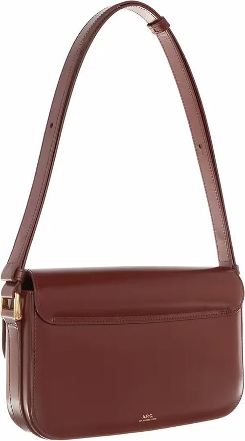 A.p.c. Zwarte Grace Baguette Schoudertas Brown Dames - Foto 8