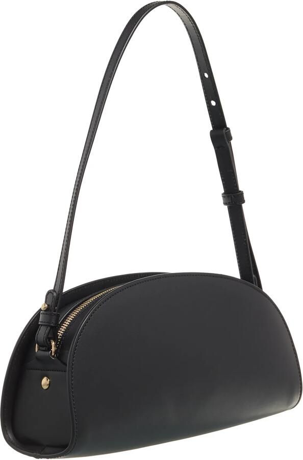 A.p.c. Leren schoudertas met verstelbare handvat Black Dames