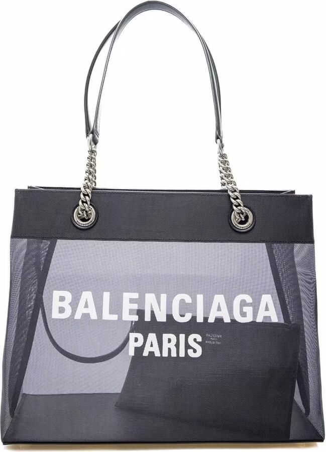 Balenciaga Stijlvolle Shopper Tas met Leren Details Black Dames - Foto 1