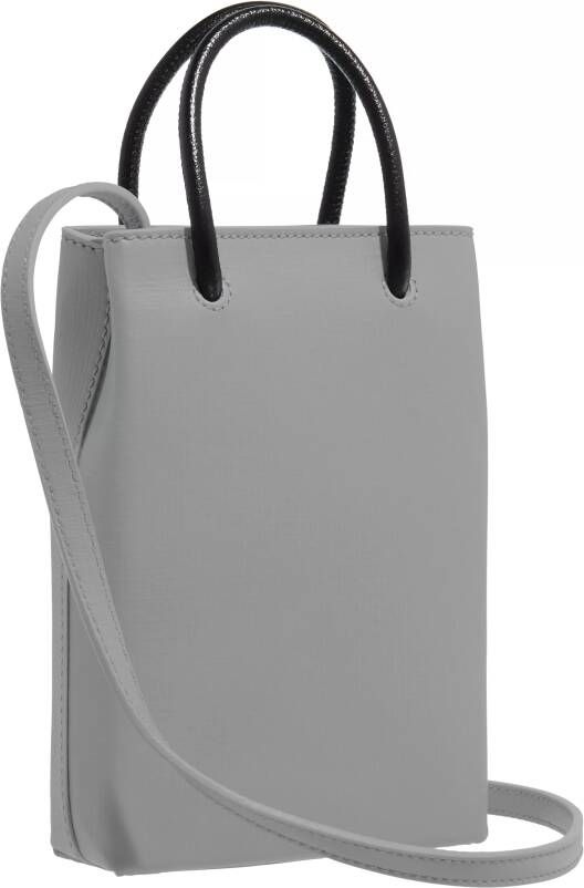 Balenciaga Crossbody bags Black Front Logo Top Handle Bag in grijs