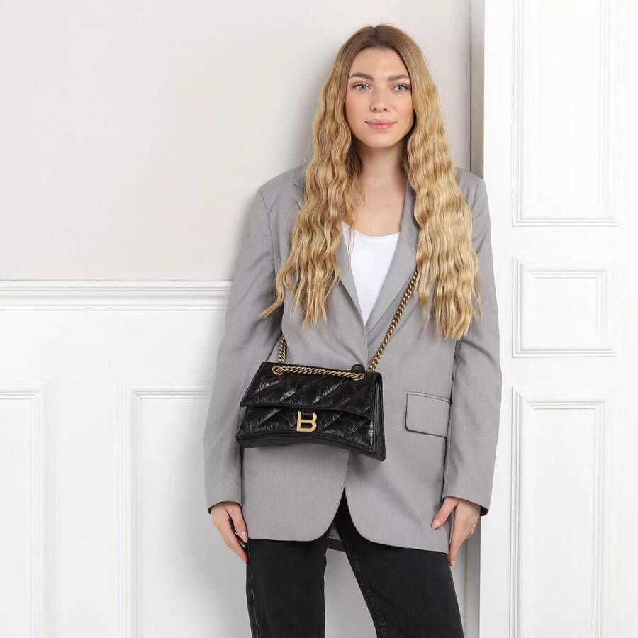 Balenciaga Crossbody bags Crush Small Bag With Chain Quilted in zwart