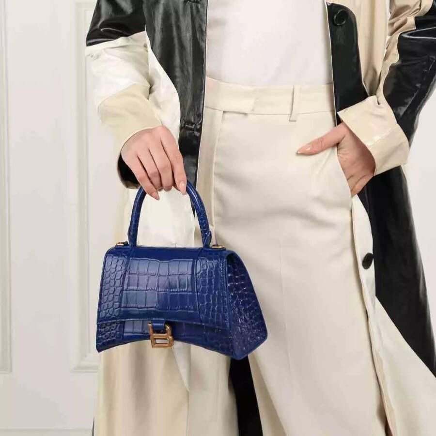 Balenciaga Crossbody bags Hourglass Small Handle Bag in blauw