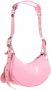 Balenciaga Hobo bags Le Cagole XS Shoulder Bag in Patent Fabric in poeder roze - Thumbnail 1