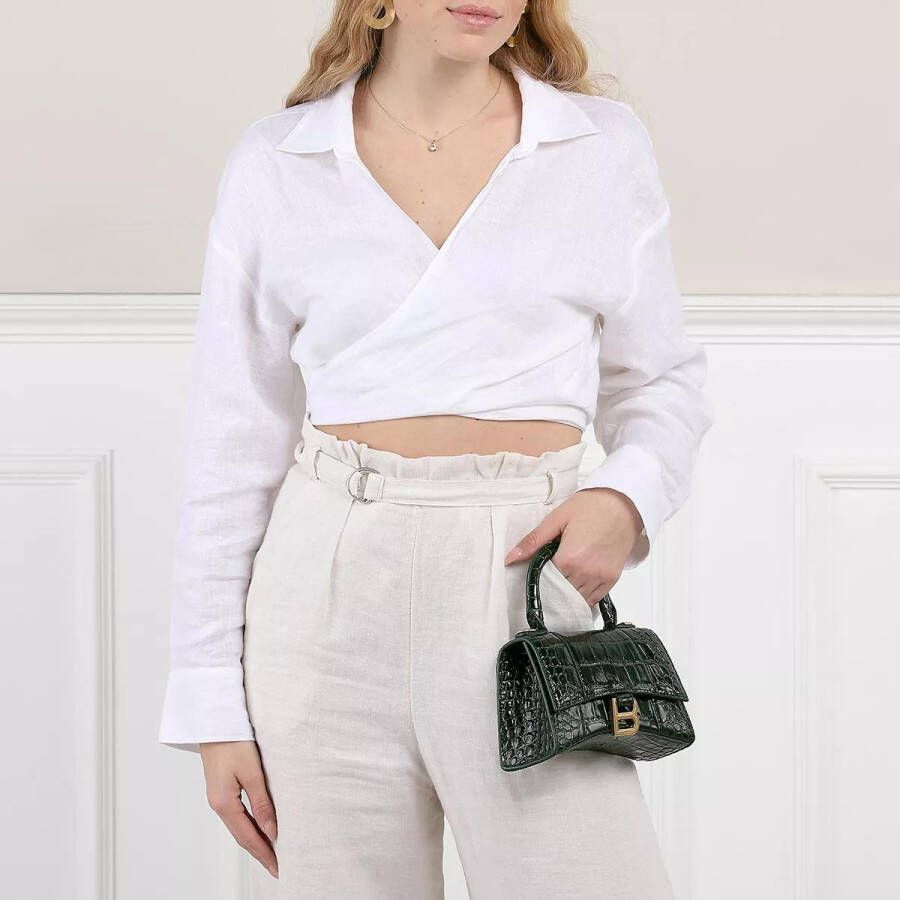 Balenciaga Satchels Hourglass Top Handle Bag in groen