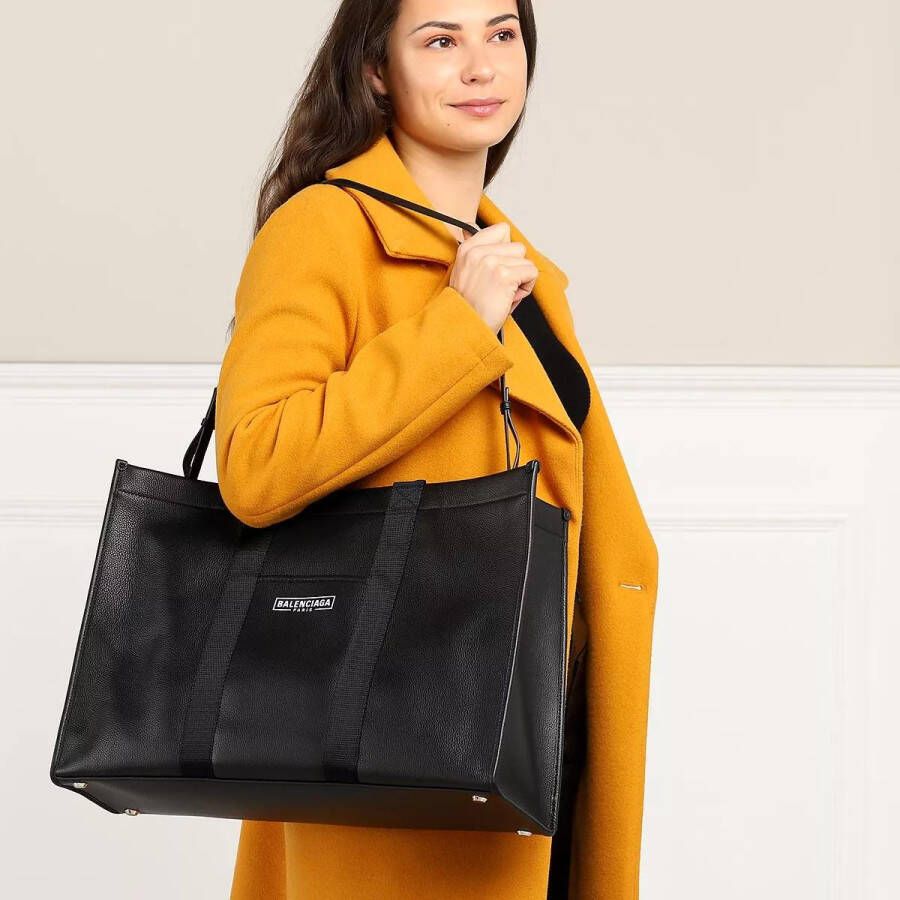 Balenciaga Shoppers Shopping Bag Leather in zwart